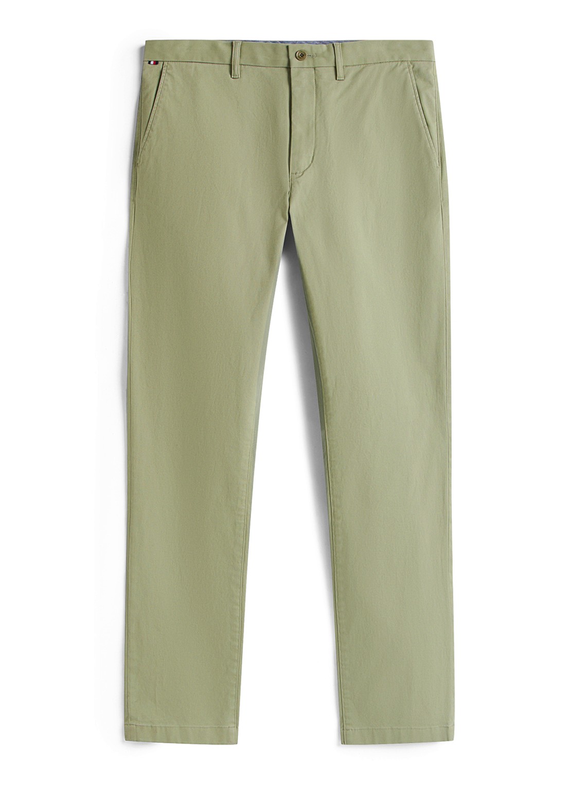 Tommy Hilfiger 1985 Denton straight fit chino met steekzakken - voorkant grijs