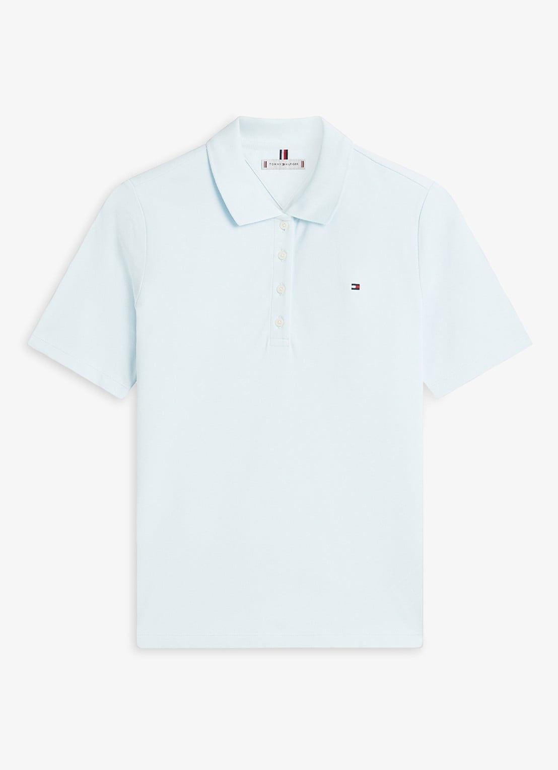 Tommy Hilfiger 1985 regular fit polo van  katoen met logo - voorkant 4 keepsake blue-cyr / blauw