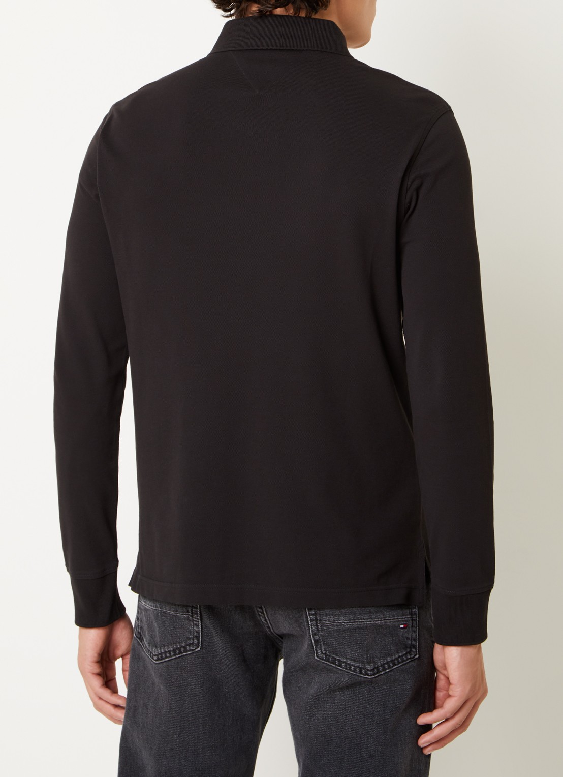 Tommy Hilfiger 1985 regular fit polo van piqué katoen  - achterkant 4 zwart