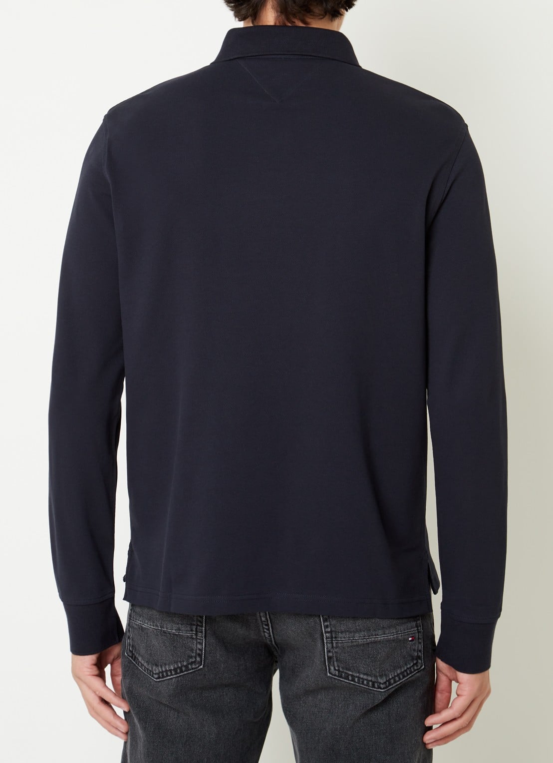 Tommy Hilfiger 1985 regular fit polo van piqué katoen  - achterkant 2 lichtblauw
