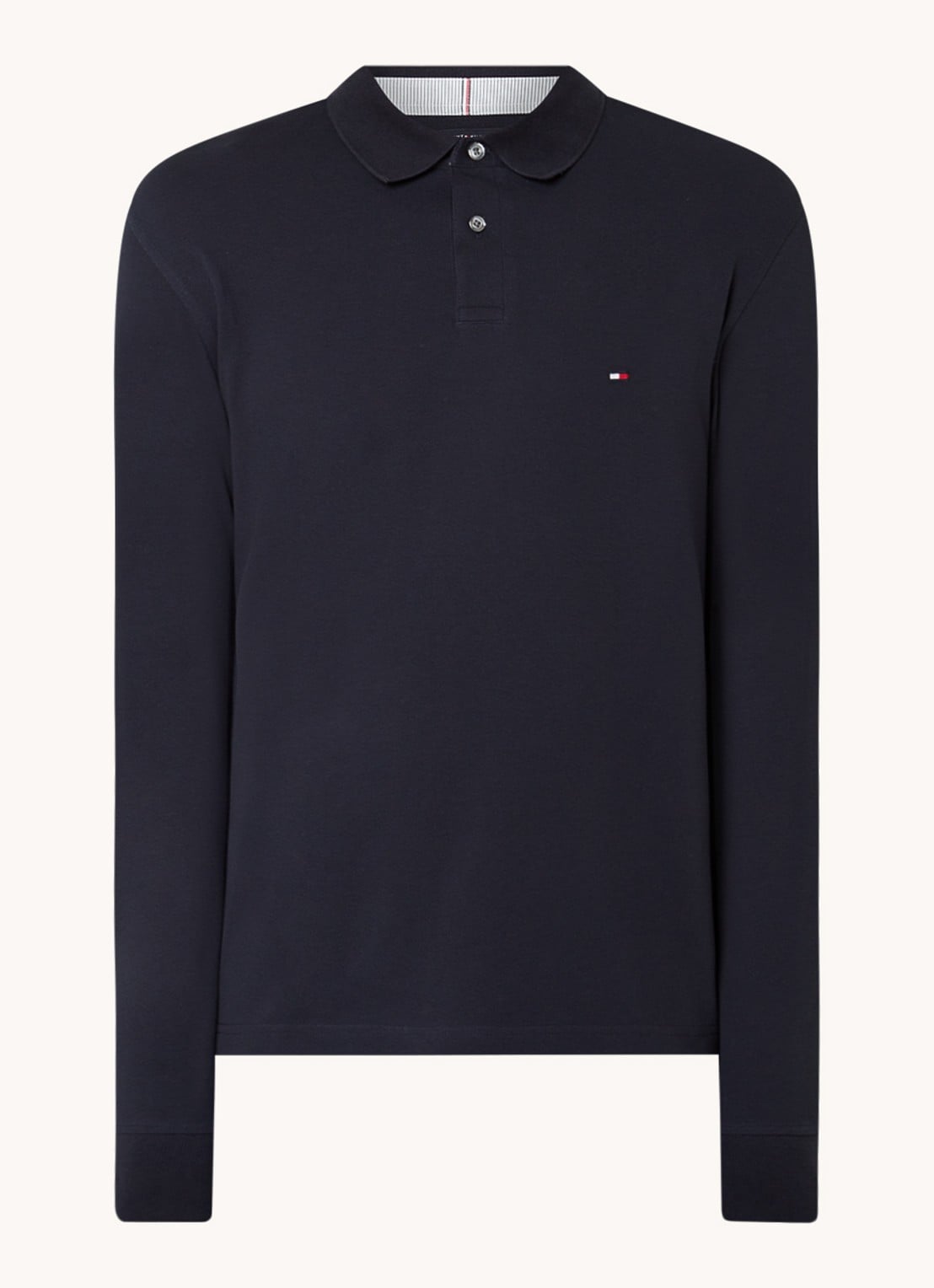 Tommy Hilfiger 1985 regular fit polo van piqué katoen  - voorkant 3 lichtblauw