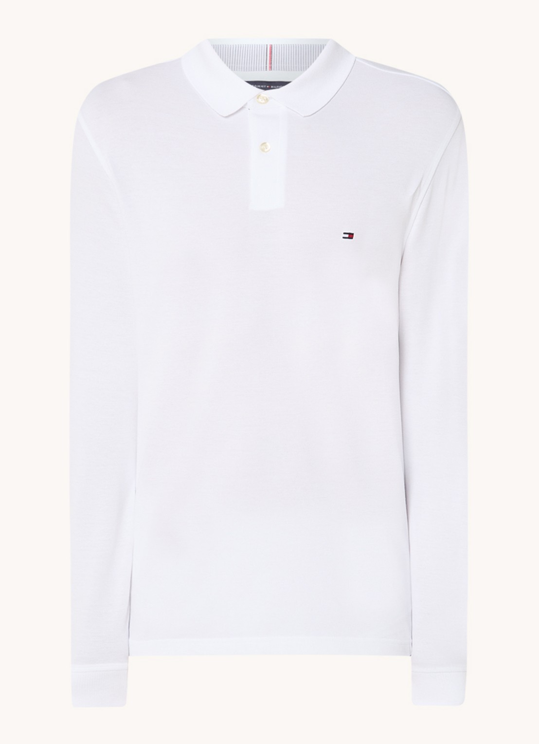 Tommy Hilfiger 1985 regular fit polo van piqué katoen  - voorkant 2 wit