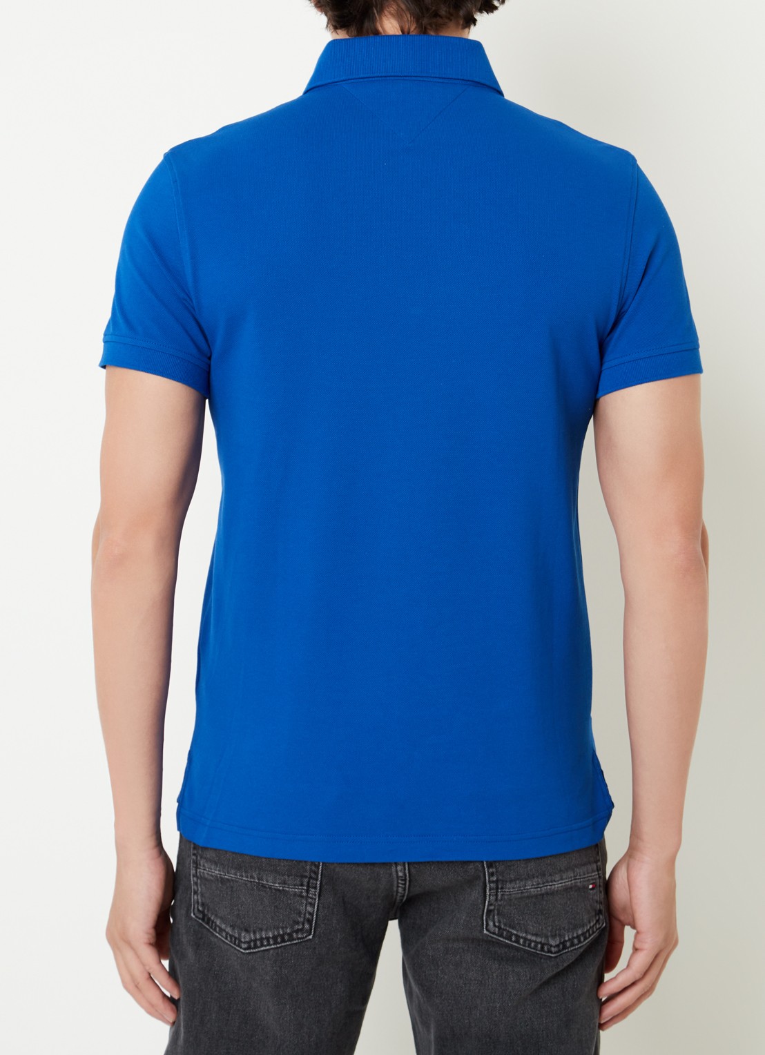 Tommy Hilfiger 1985 slim fit polo met logoborduring - achterkant 4 ultra blue / blauw