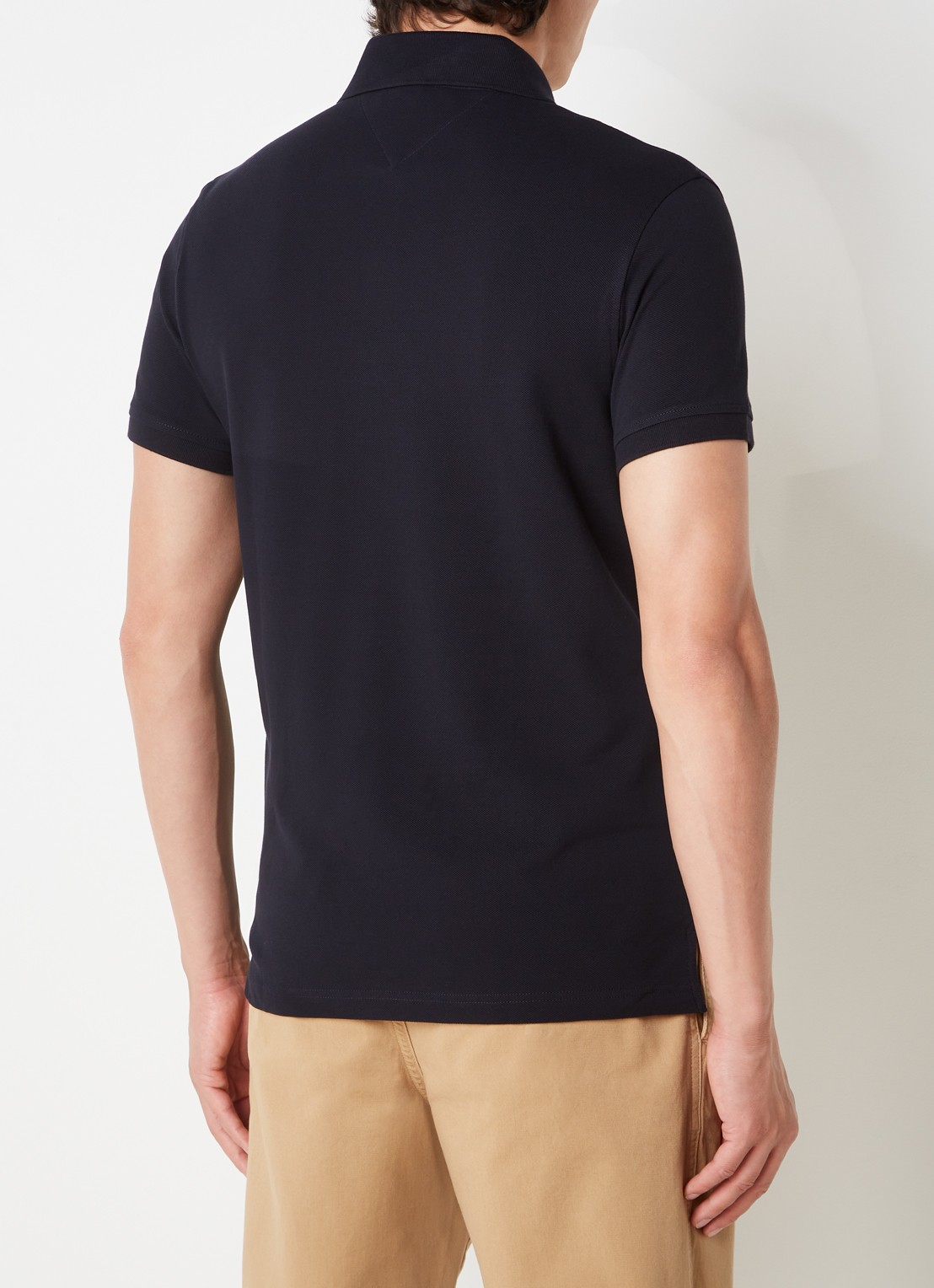 Tommy Hilfiger 1985 slim fit polo met logoborduring - achterkant 4 desert sky / blauw