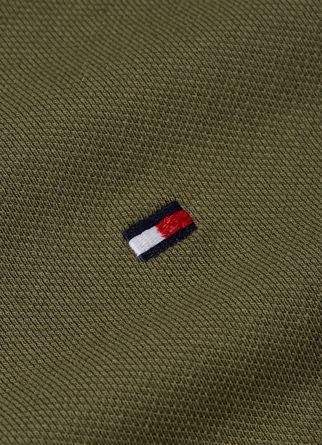 Tommy Hilfiger 1985 slim fit polo met logoborduring - detail 4 army green / groen