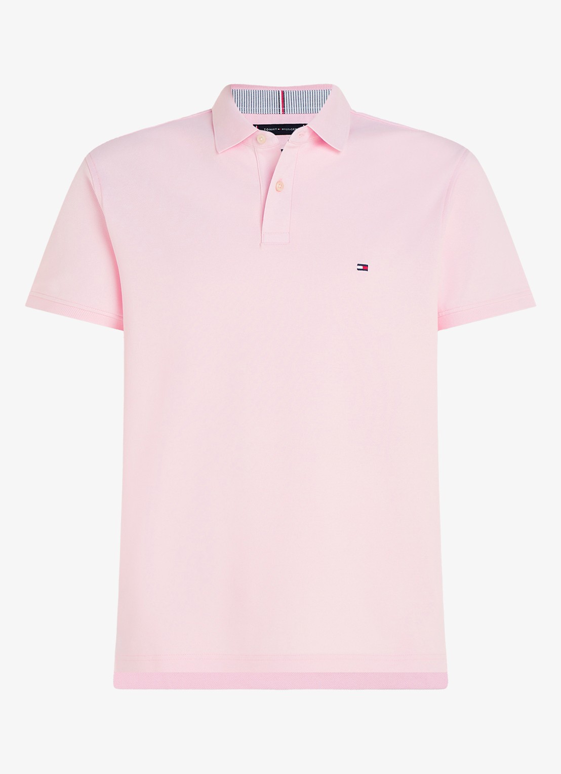 Tommy Hilfiger 1985 slim fit polo met logoborduring - voorkant light pink / roze