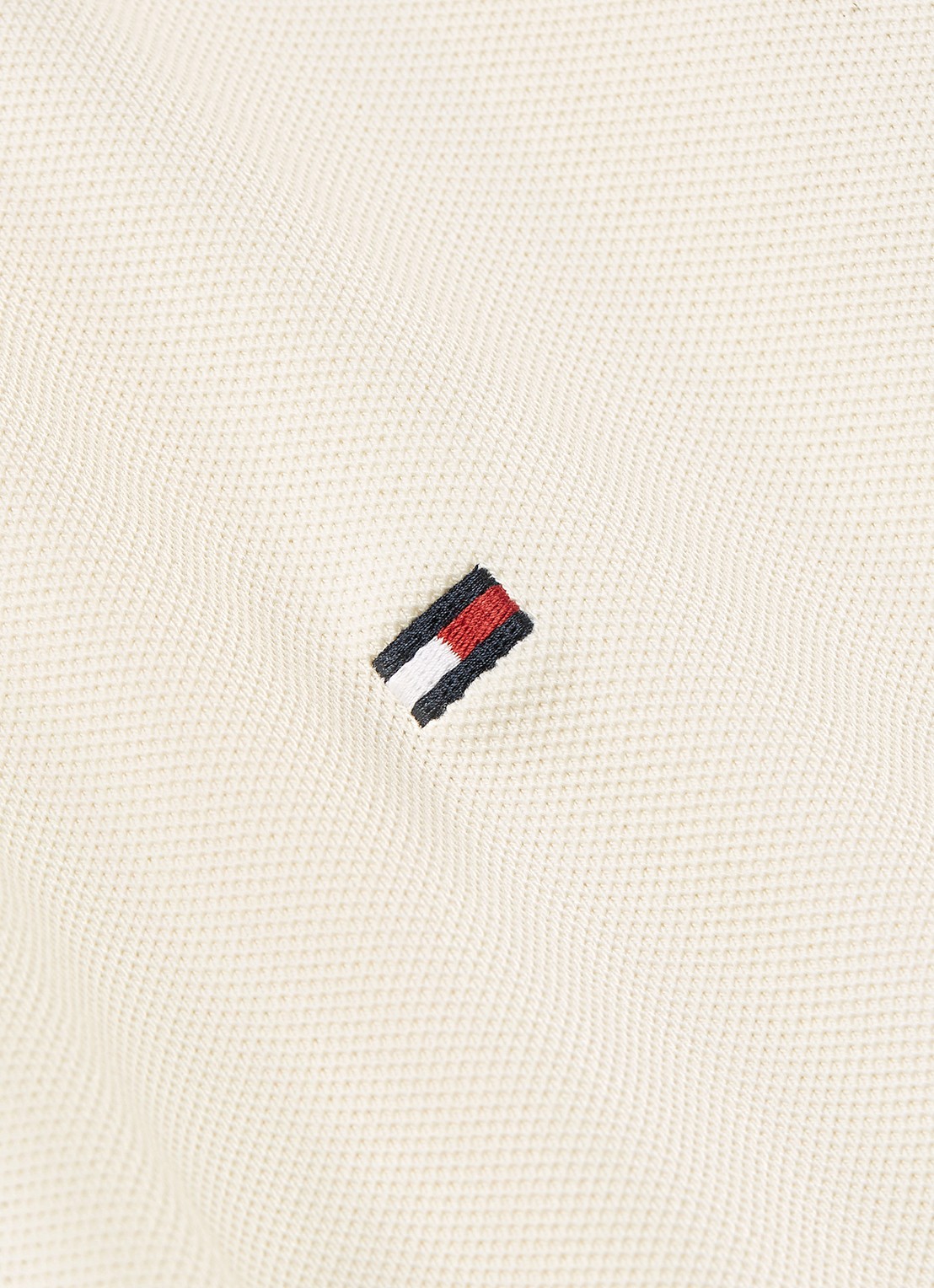 Tommy Hilfiger 1985 slim fit polo met logoborduring - detail 4 calico  / beige