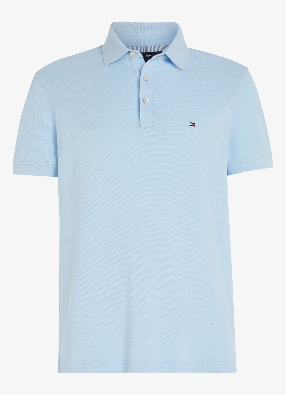Tommy Hilfiger 1985 slim fit polo met logoborduring - voorkant kingly blue / blauw