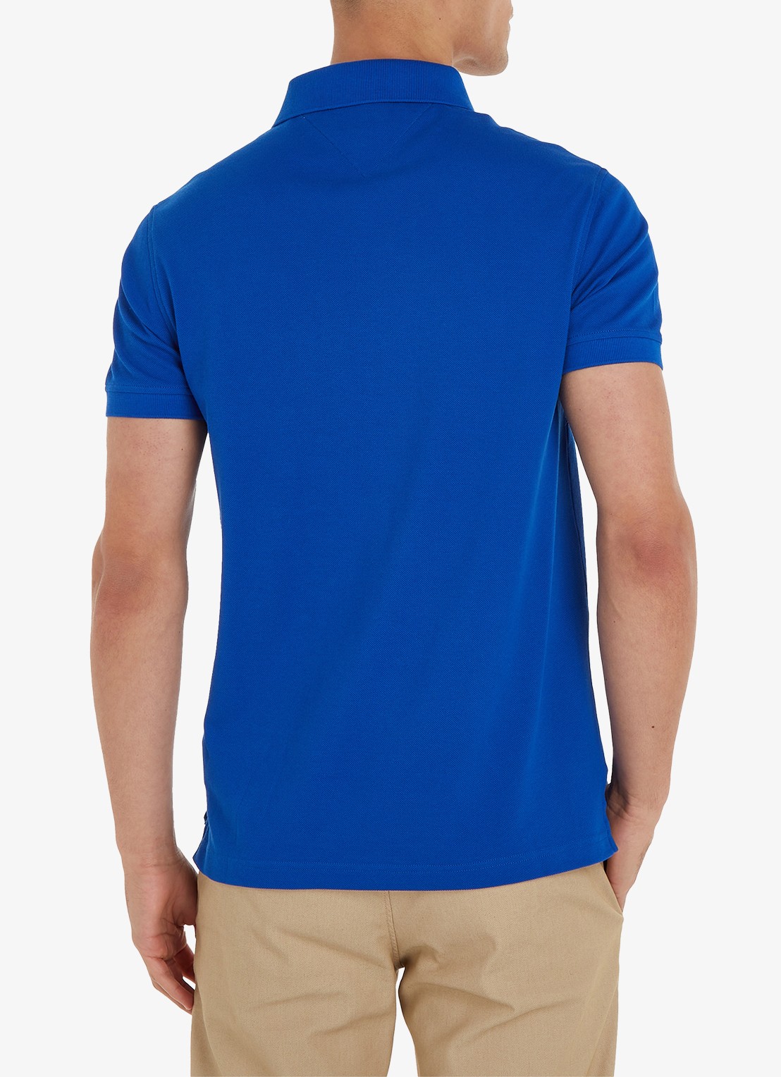 Tommy Hilfiger 1985 slim fit polo met logoborduring - achterkant 4 ultra blue / blauw