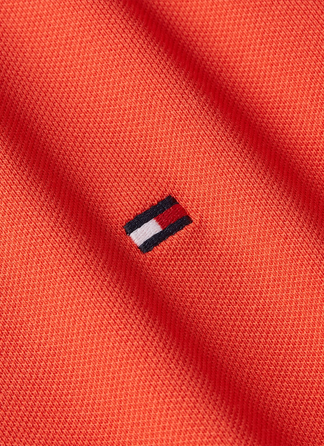 Tommy Hilfiger 1985 slim fit polo met logoborduring - detail 3 sun kissed / oranje