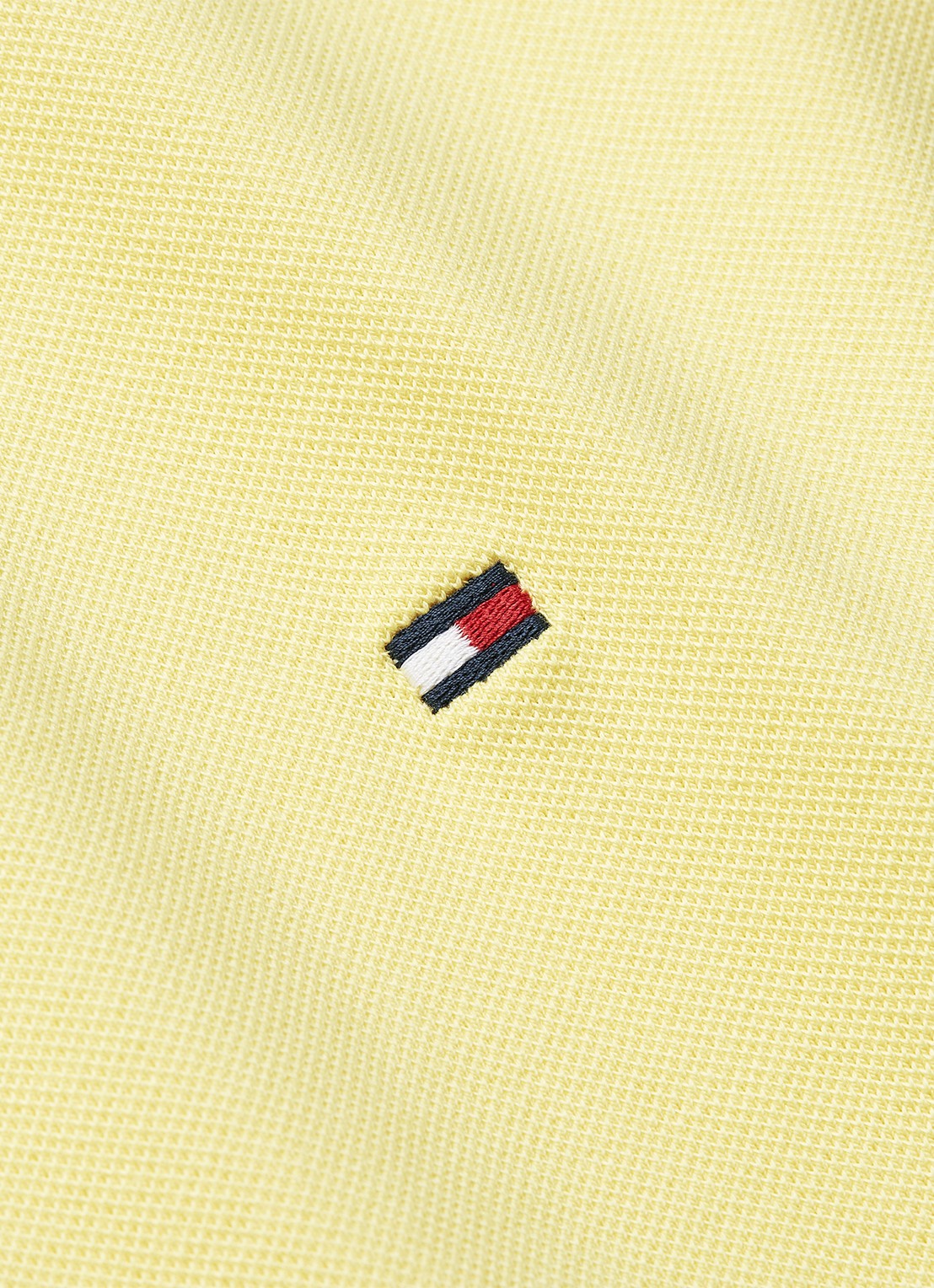 Tommy Hilfiger 1985 slim fit polo met logoborduring - detail 2 yellow tulip / geel