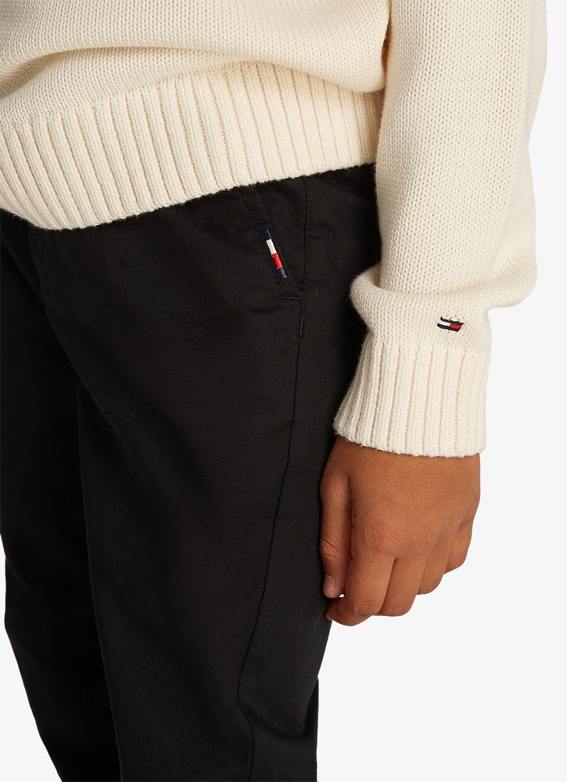 Tommy Hilfiger 1985 straight fit chino met steekzakken - detail 5 zwart