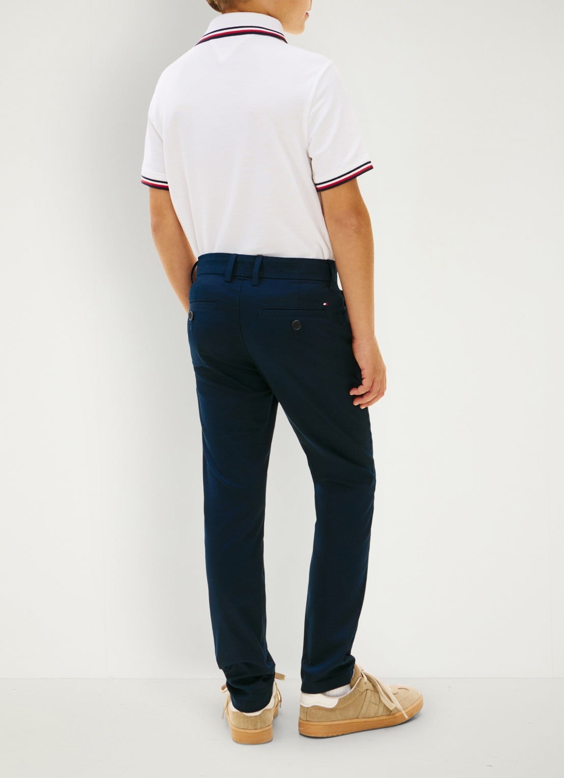 Tommy Hilfiger 1985 straight fit chino met steekzakken - achterkant 3 dark night navy-c1g