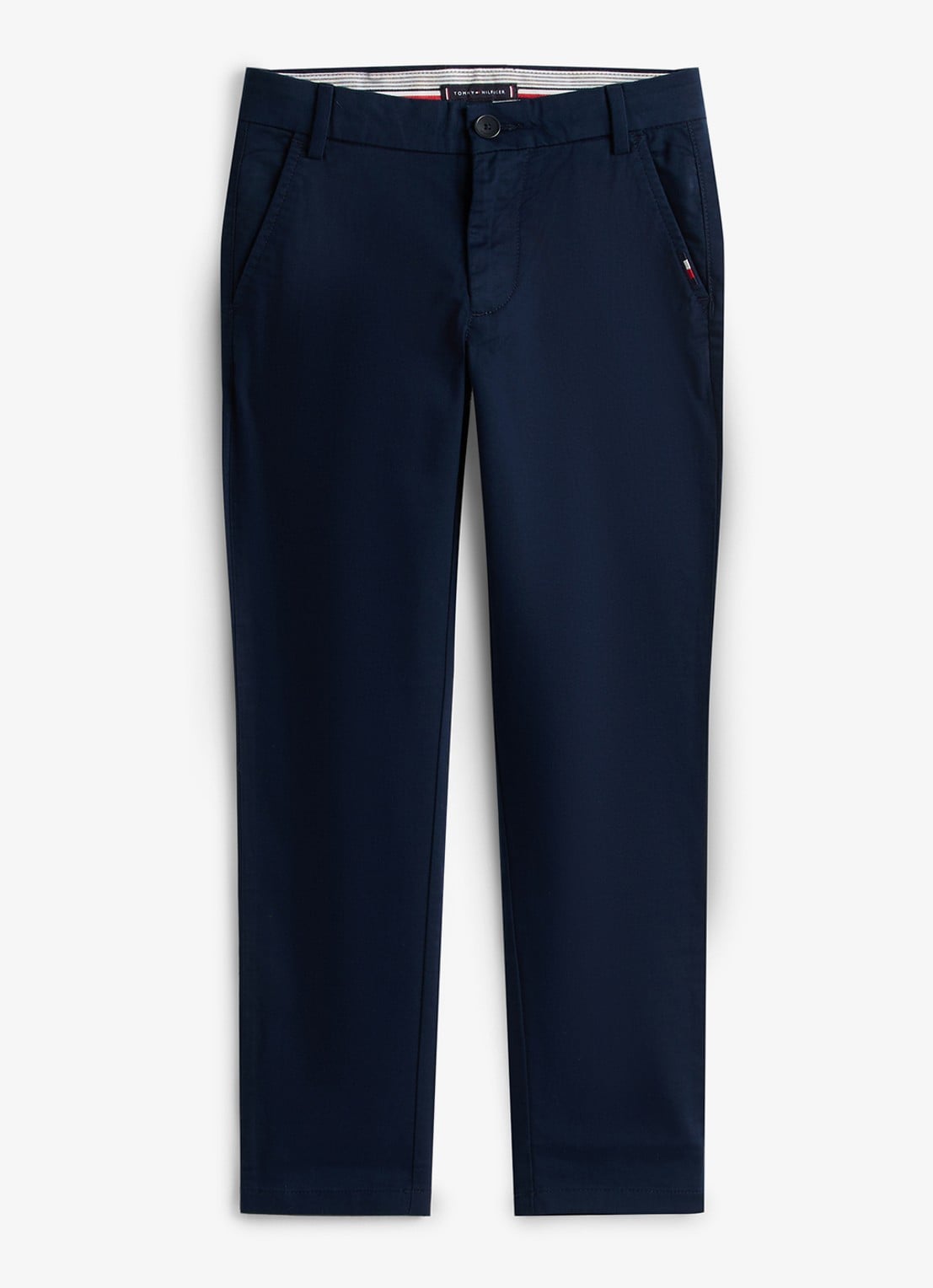 Tommy Hilfiger 1985 straight fit chino met steekzakken - voorkant dark night navy-c1g