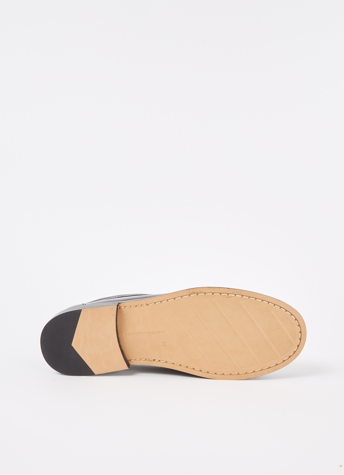 Tommy Hilfiger Abrasivato loafer van leer - detail 3 zwart
