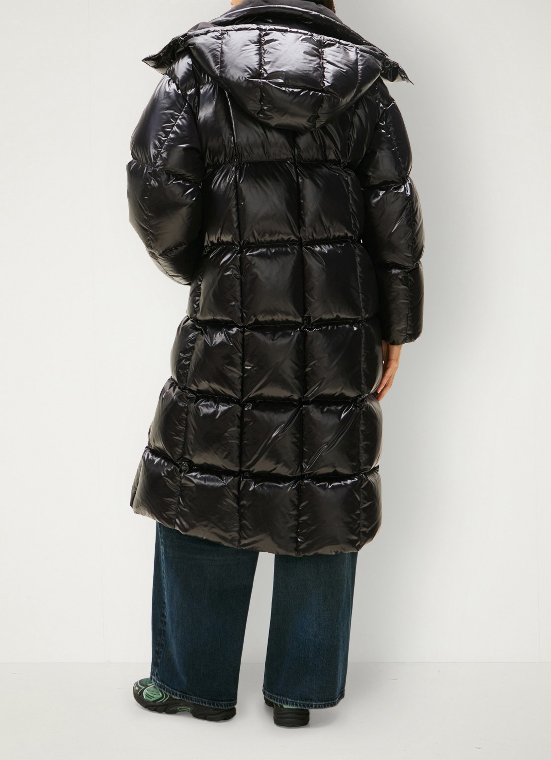 Tommy Hilfiger Alaska longline puffer jas met steekzakken - achterkant 5 zwart