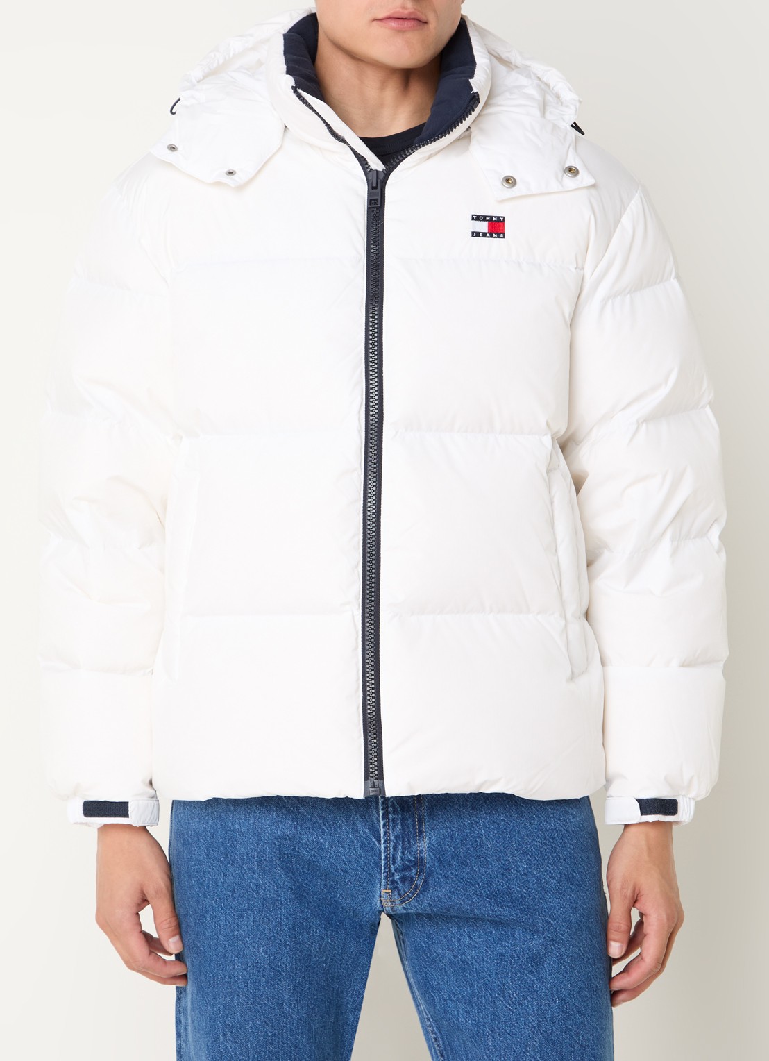 Tommy Hilfiger Alaska puffer jack met donsvulling en afneembare capuchon - achterkant 4 wit