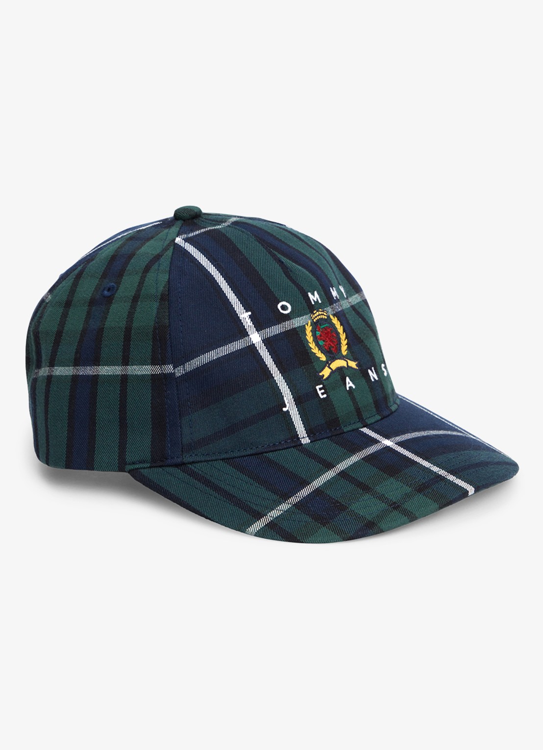 Tommy Hilfiger Archive baseball pet met ruitdessin - voorkant groen