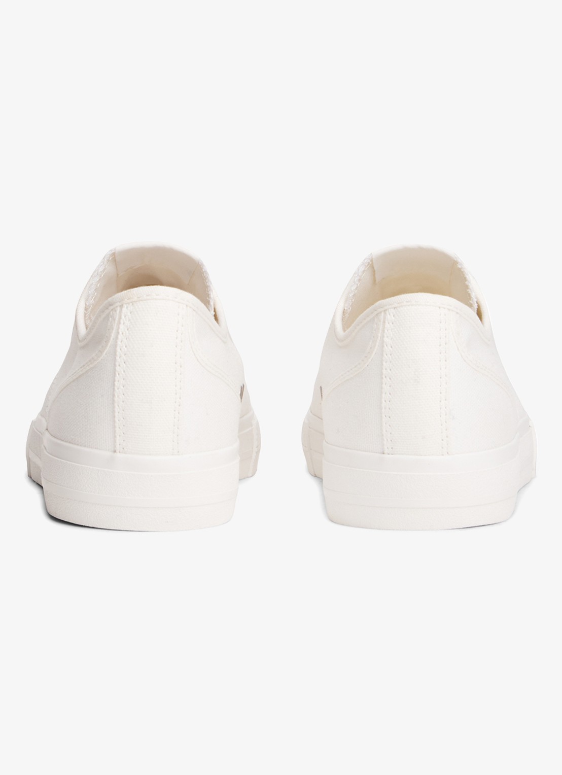Tommy Hilfiger Archive Vulc sneaker met doorgestikte details  - achterkant 6 beige