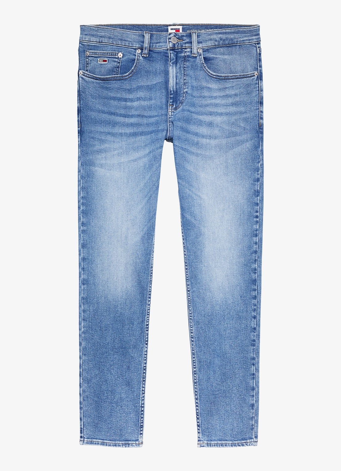 Tommy Hilfiger Austin slim fit jeans met lichte wassing - voorkant 3 indigo