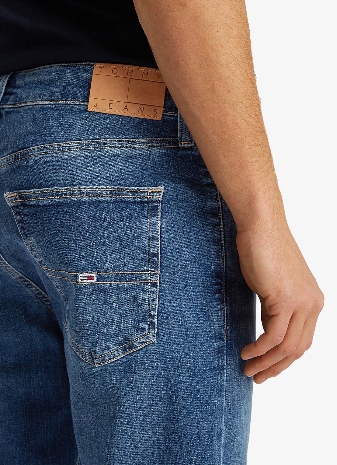 Tommy Hilfiger Austin slim fit jeans met medium wassing - detail 3 indigo