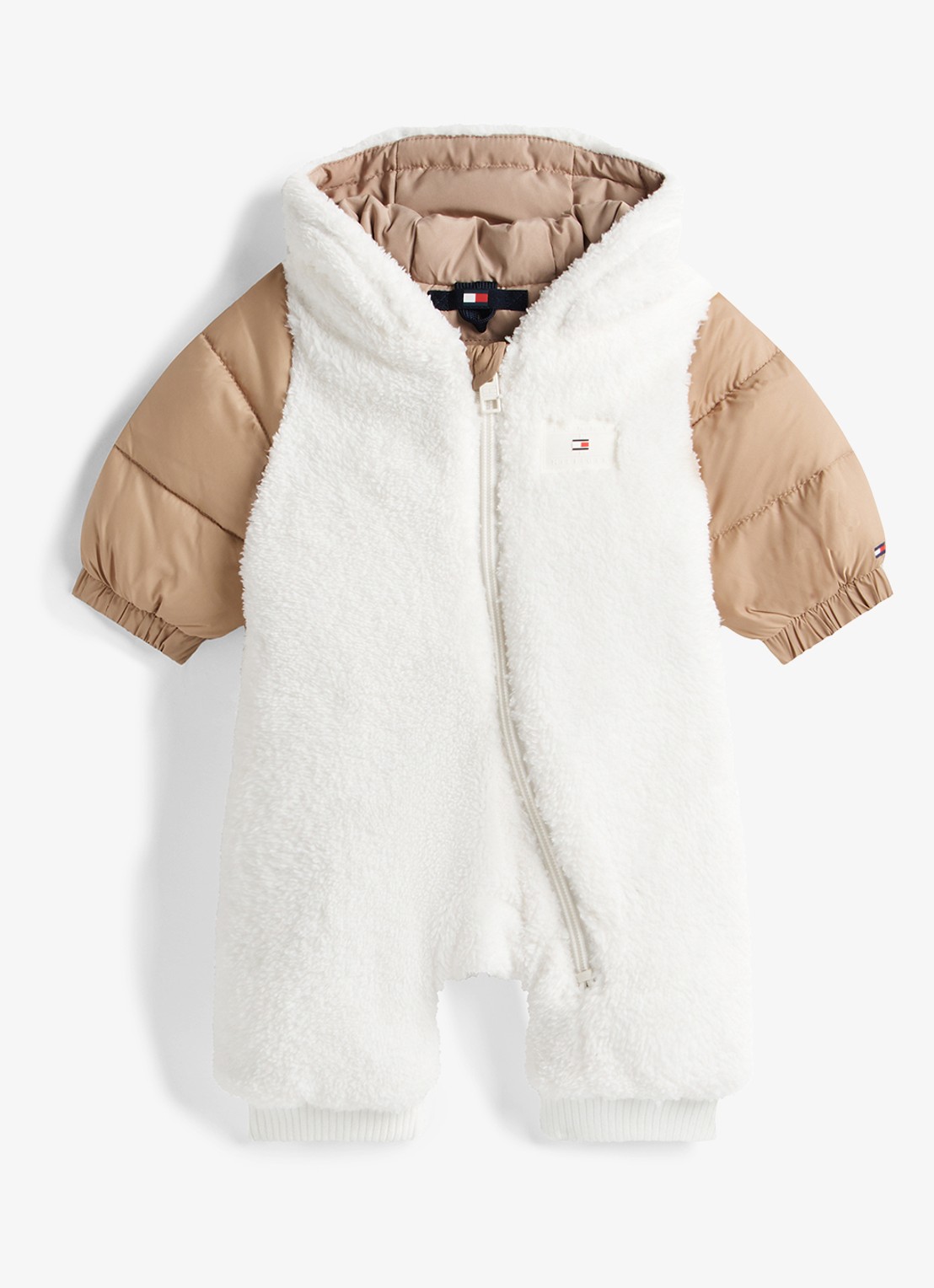 Tommy Hilfiger Babypak met capuchon - voorkant 2 wit