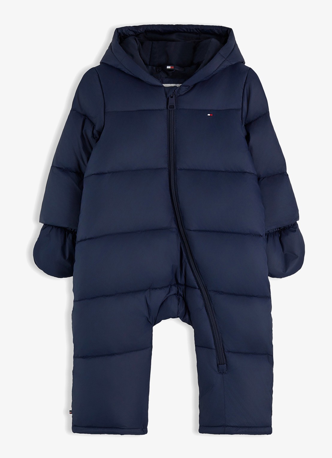 Tommy Hilfiger Babypak met capuchon - voorkant 3 donkerblauw