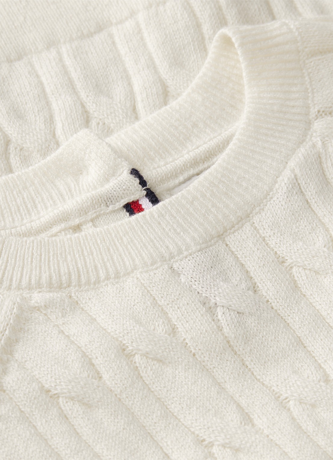 Tommy Hilfiger Babyset met trui, broek en muts 3-delig - detail ivoor