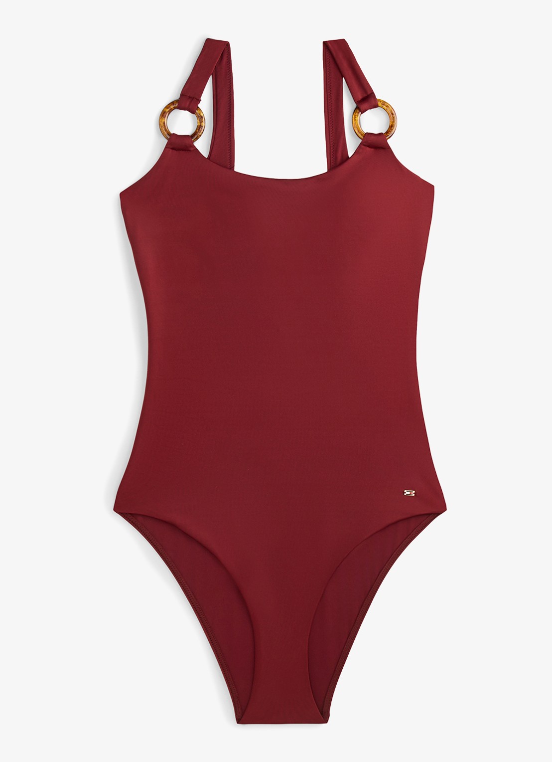 Tommy Hilfiger Badpak met cut-out detail - voorkant 3 rood