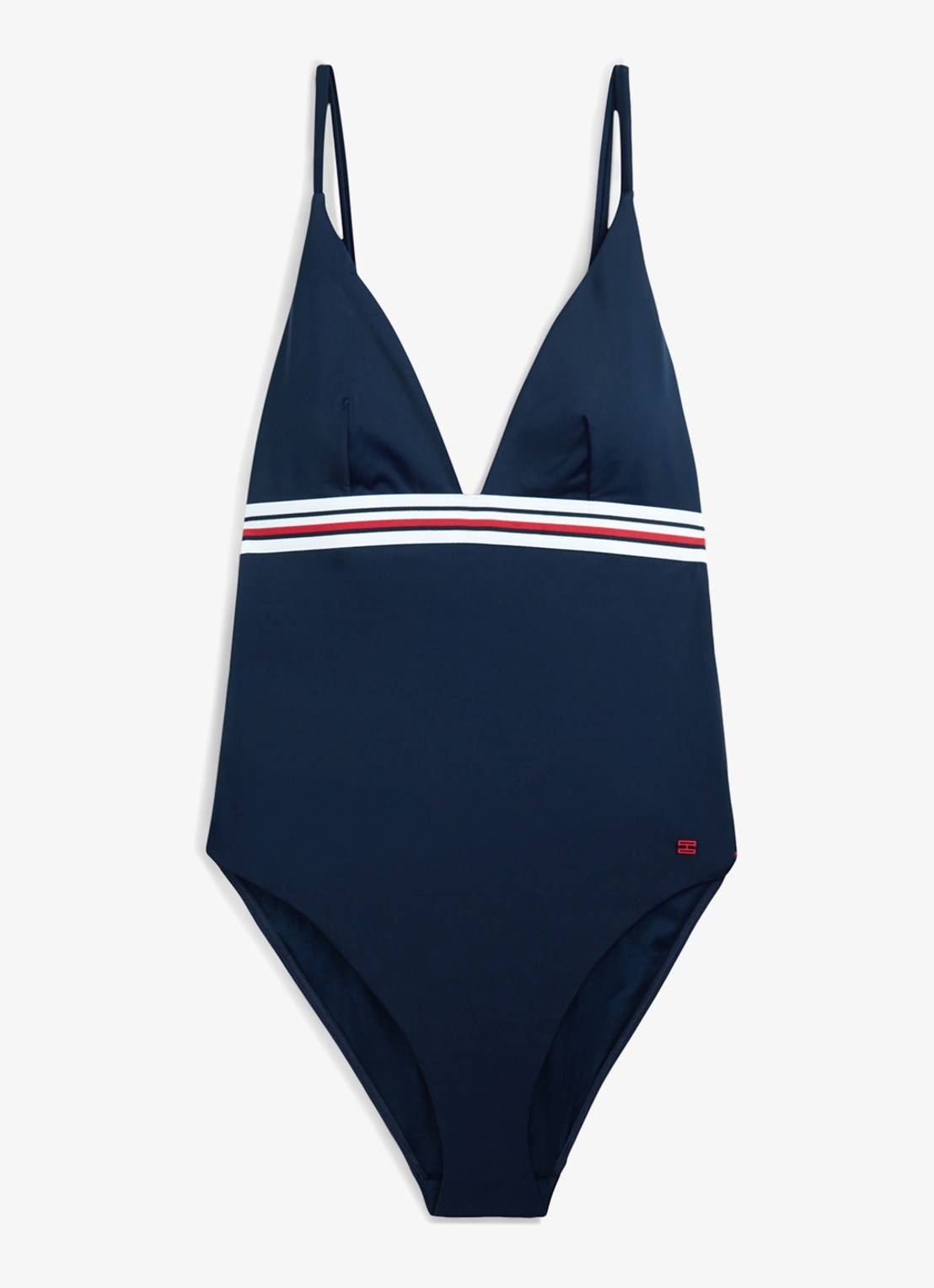 Tommy Hilfiger Badpak met uitneembare vulling - voorkant 4 donkerblauw