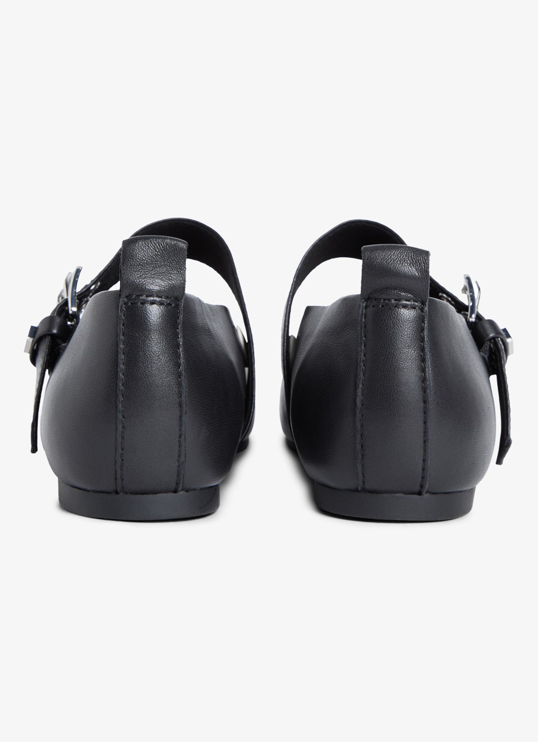 Tommy Hilfiger Ballerina van schapenleer - achterkant zwart