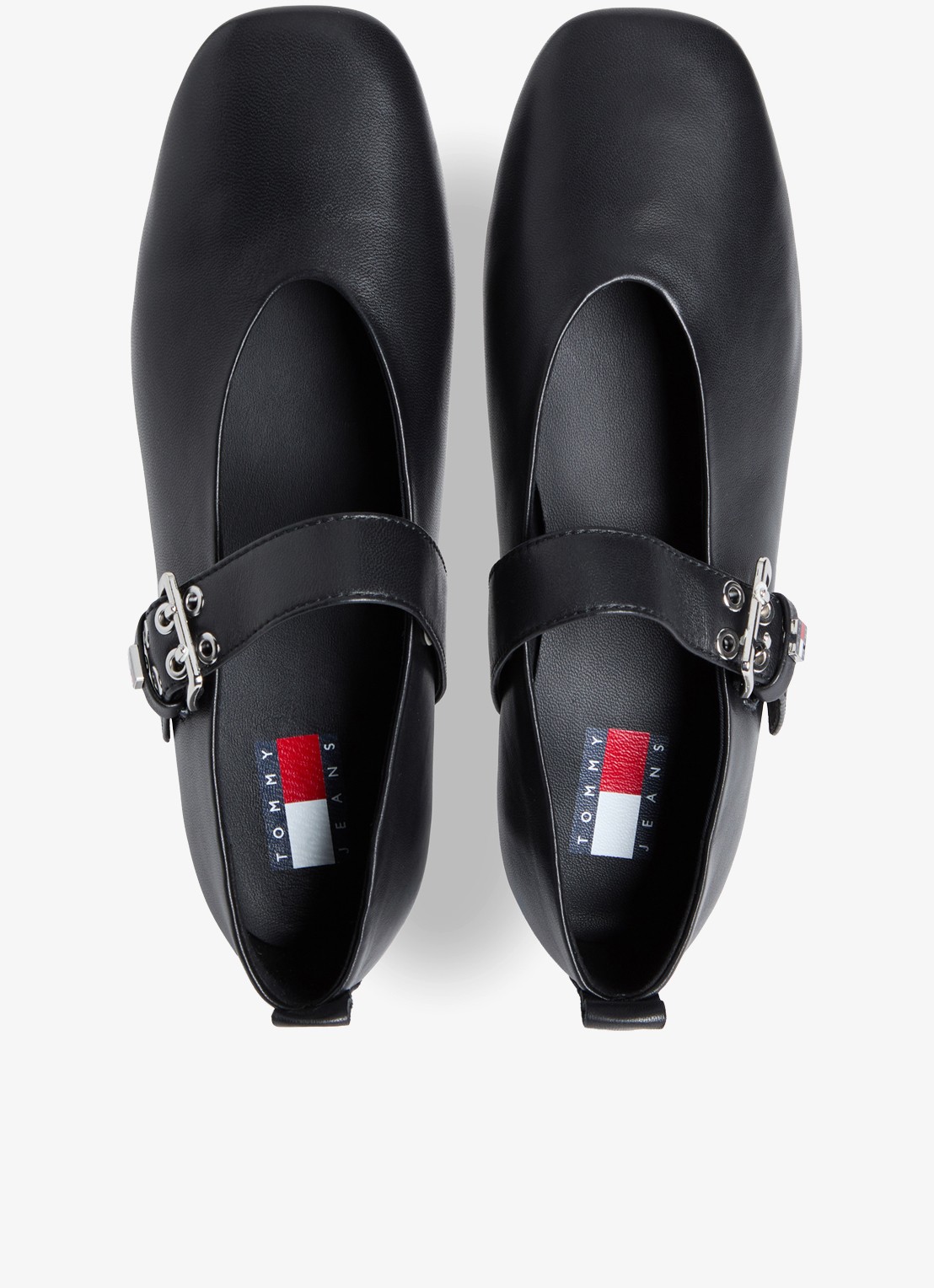 Tommy Hilfiger Ballerina van schapenleer - detail 4 zwart