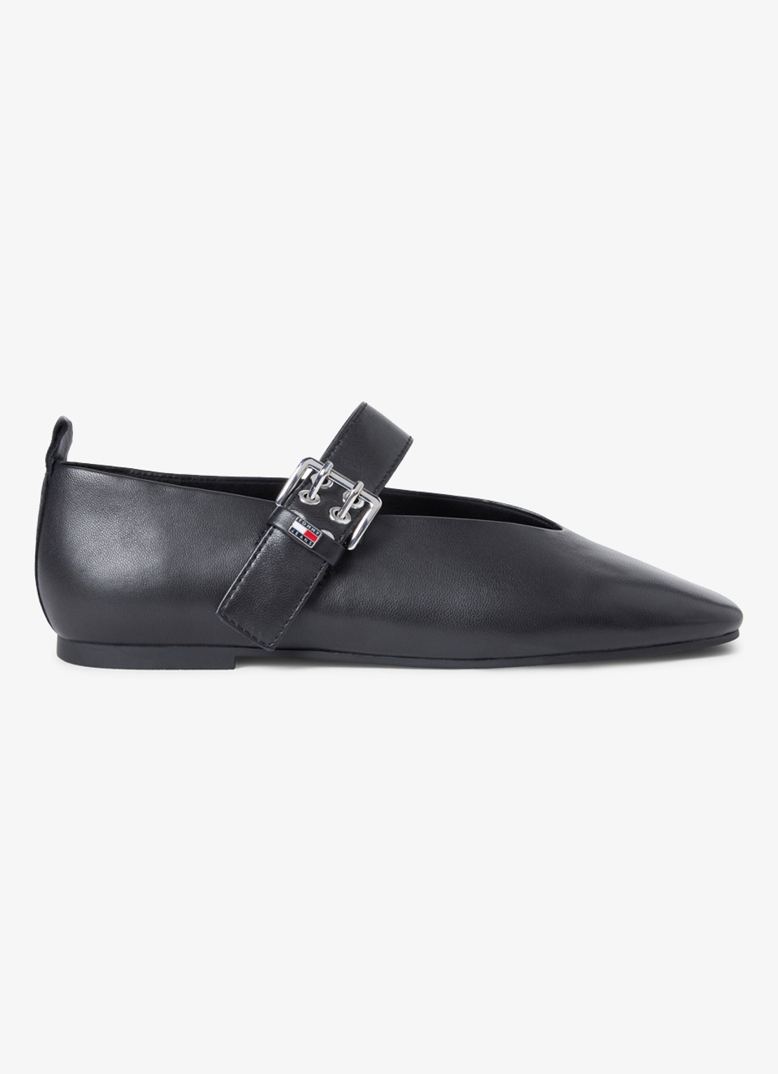 Tommy Hilfiger Ballerina van schapenleer - detail 5 zwart