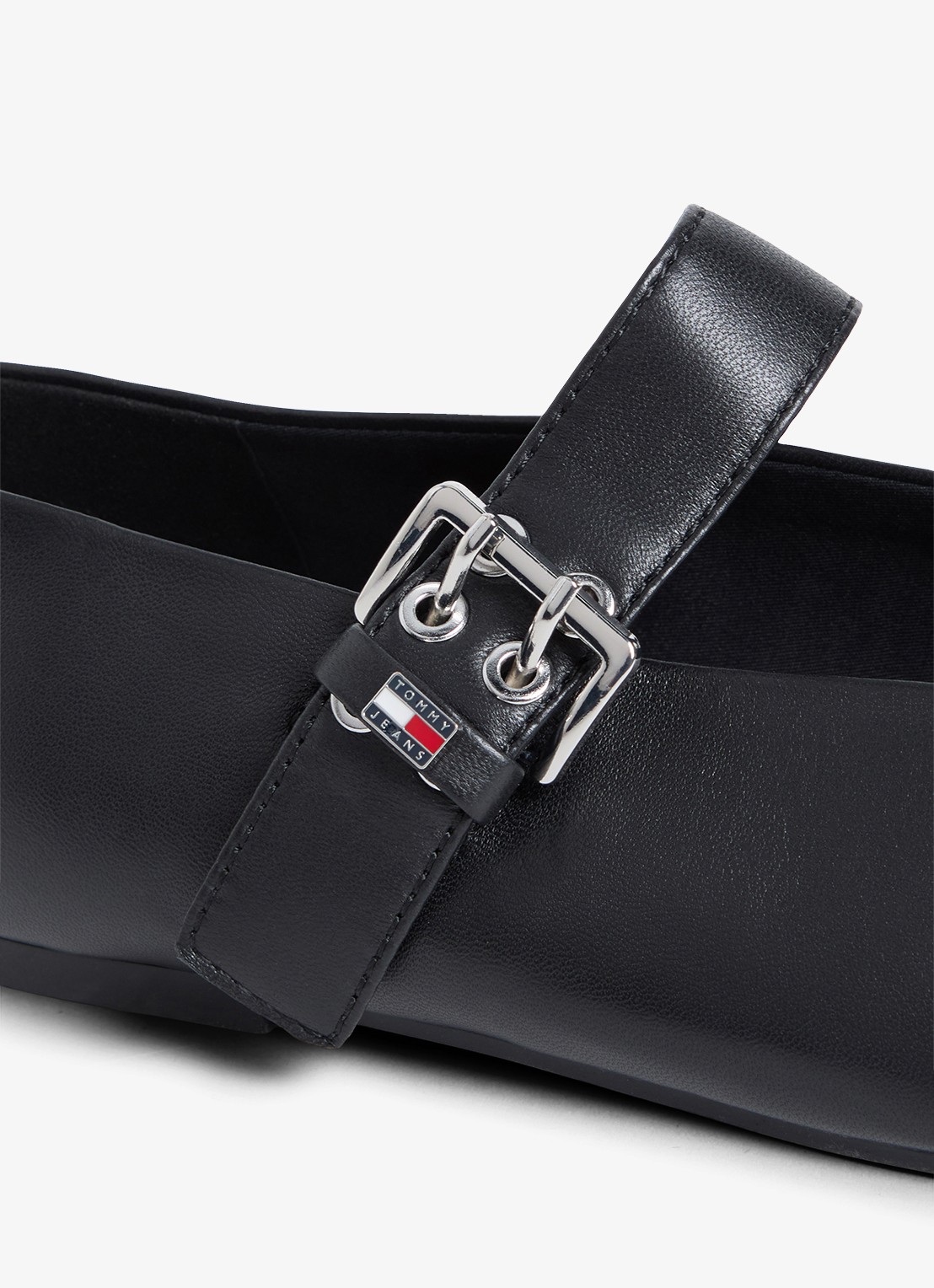 Tommy Hilfiger Ballerina van schapenleer - detail 6 zwart