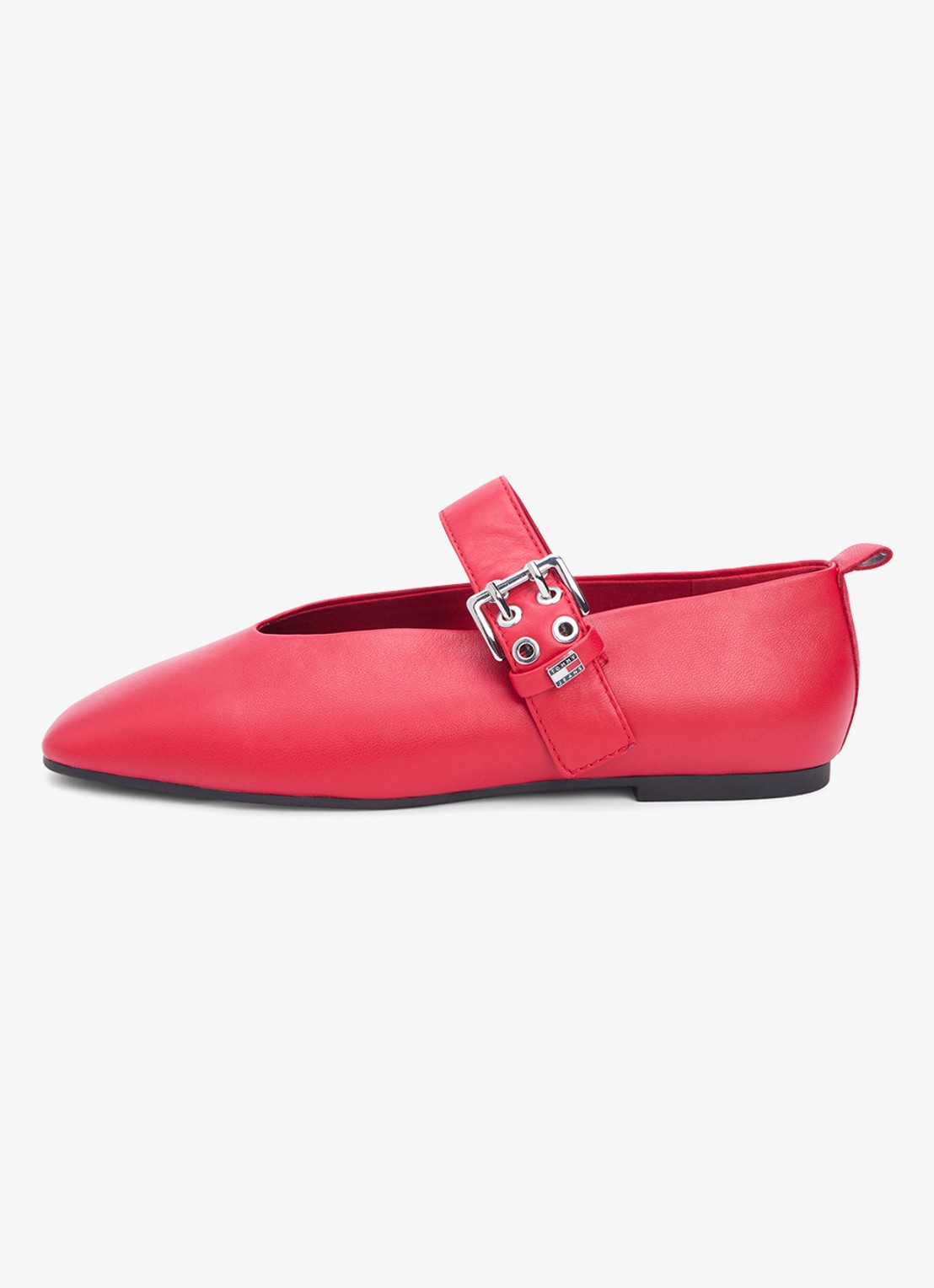 Tommy Hilfiger Ballerina van schapenleer - detail 4 rood