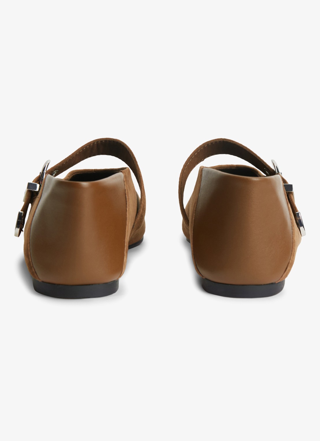 Tommy Hilfiger Ballerina van schapenleer - achterkant 3 lichtbruin