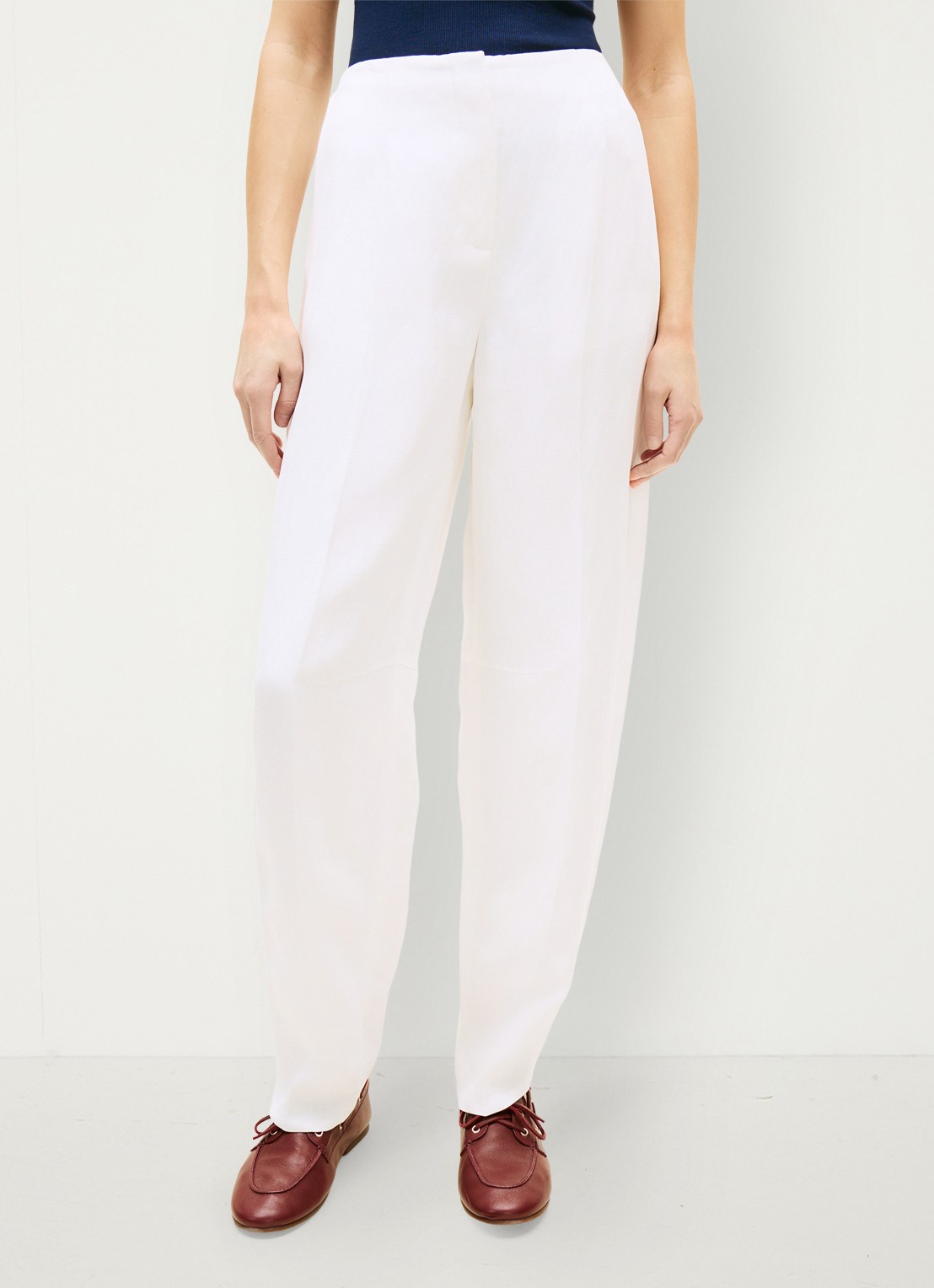 Tommy Hilfiger Barrel high waist pantalon in linnenblend - detail 4 wit