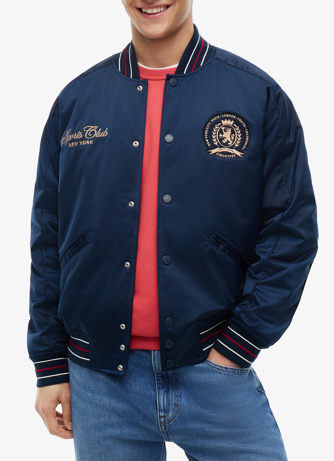 Tommy Hilfiger Baseball jack met logo - detail 2 dark night navy-c1g