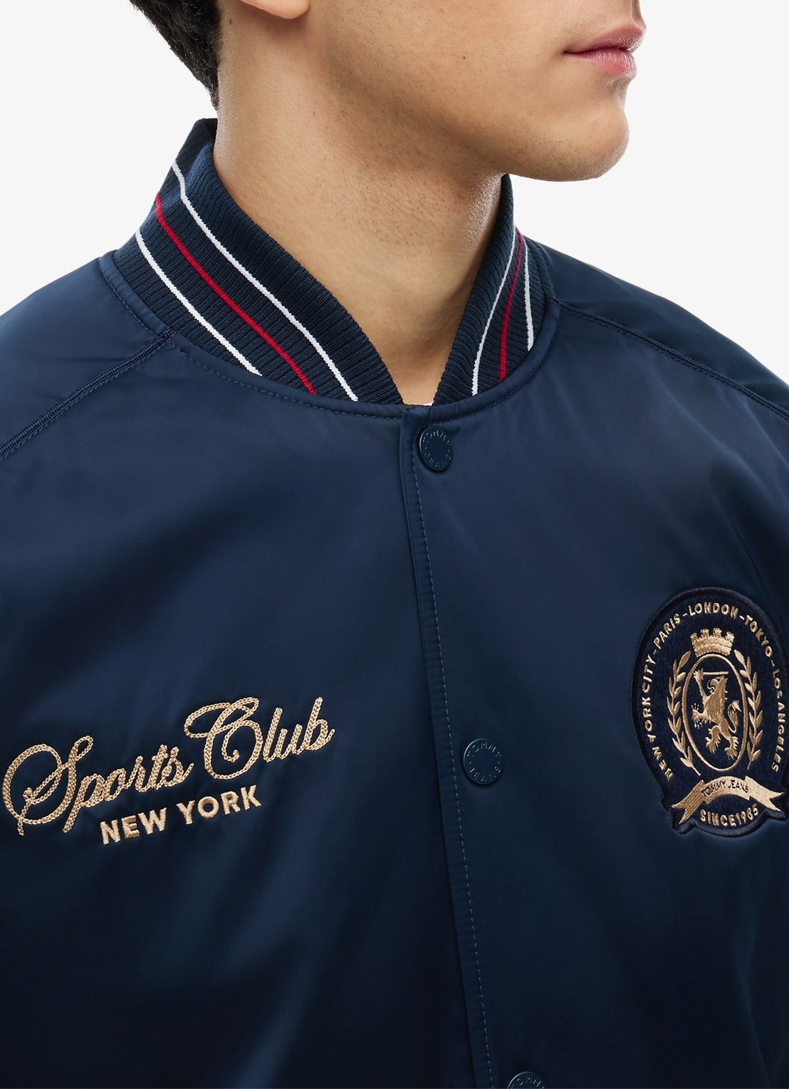 Tommy Hilfiger Baseball jack met logo - detail 3 dark night navy-c1g