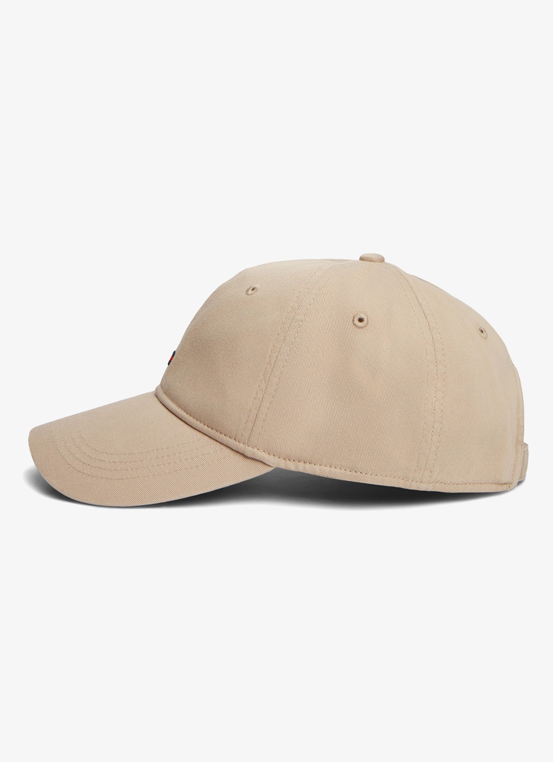 Tommy Hilfiger Baseball pet met logoborduring - achterkant beige