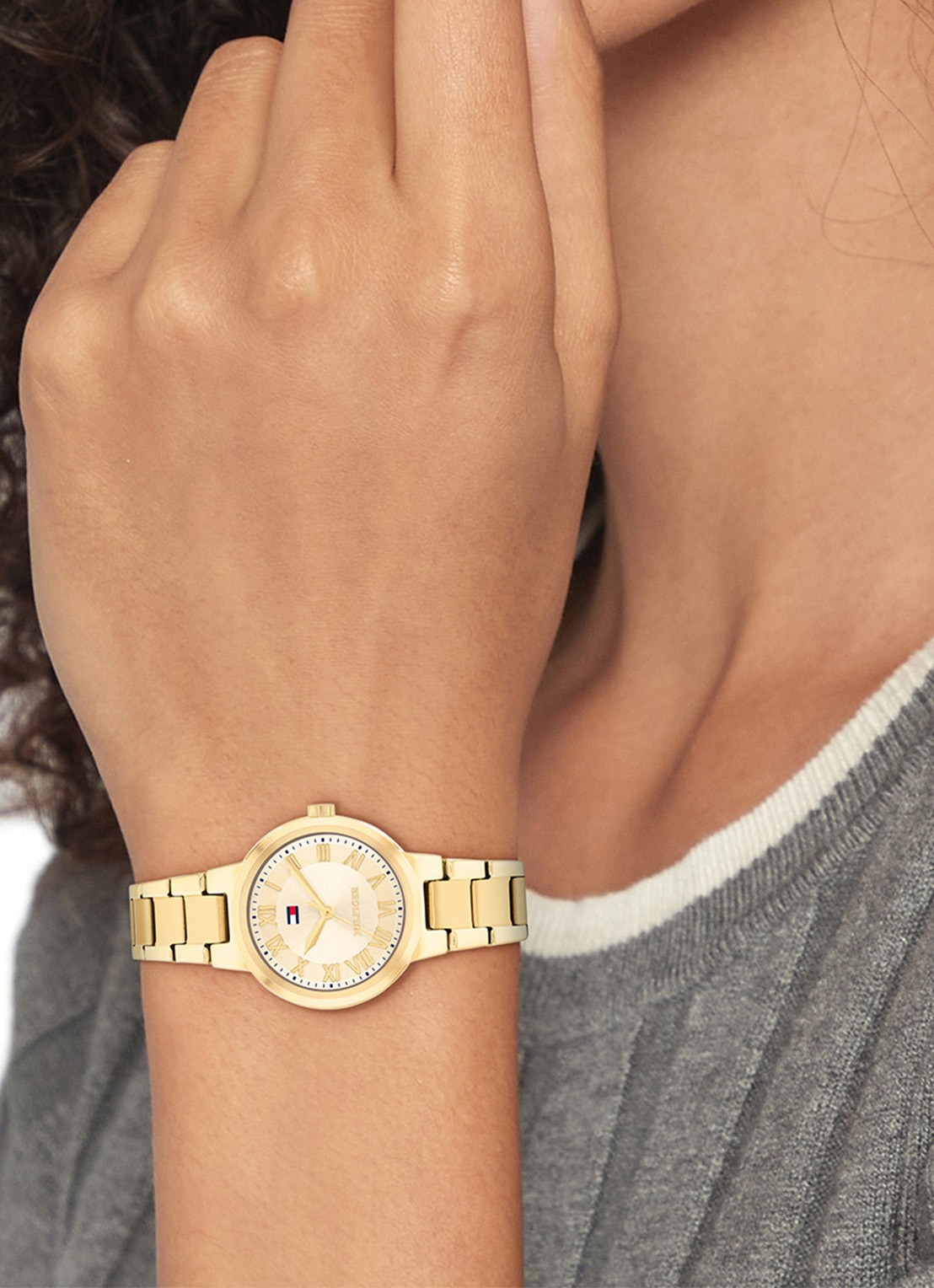 Tommy Hilfiger Becca horloge TH1782905  - voorkant 4 goud