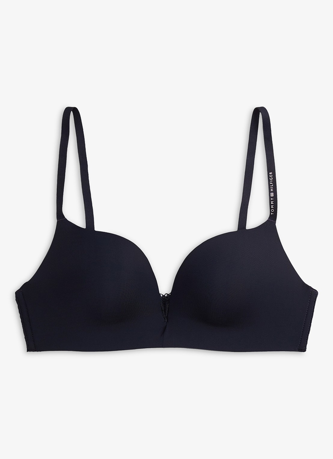 Tommy Hilfiger Beugel bh van kant - voorkant donkerblauw