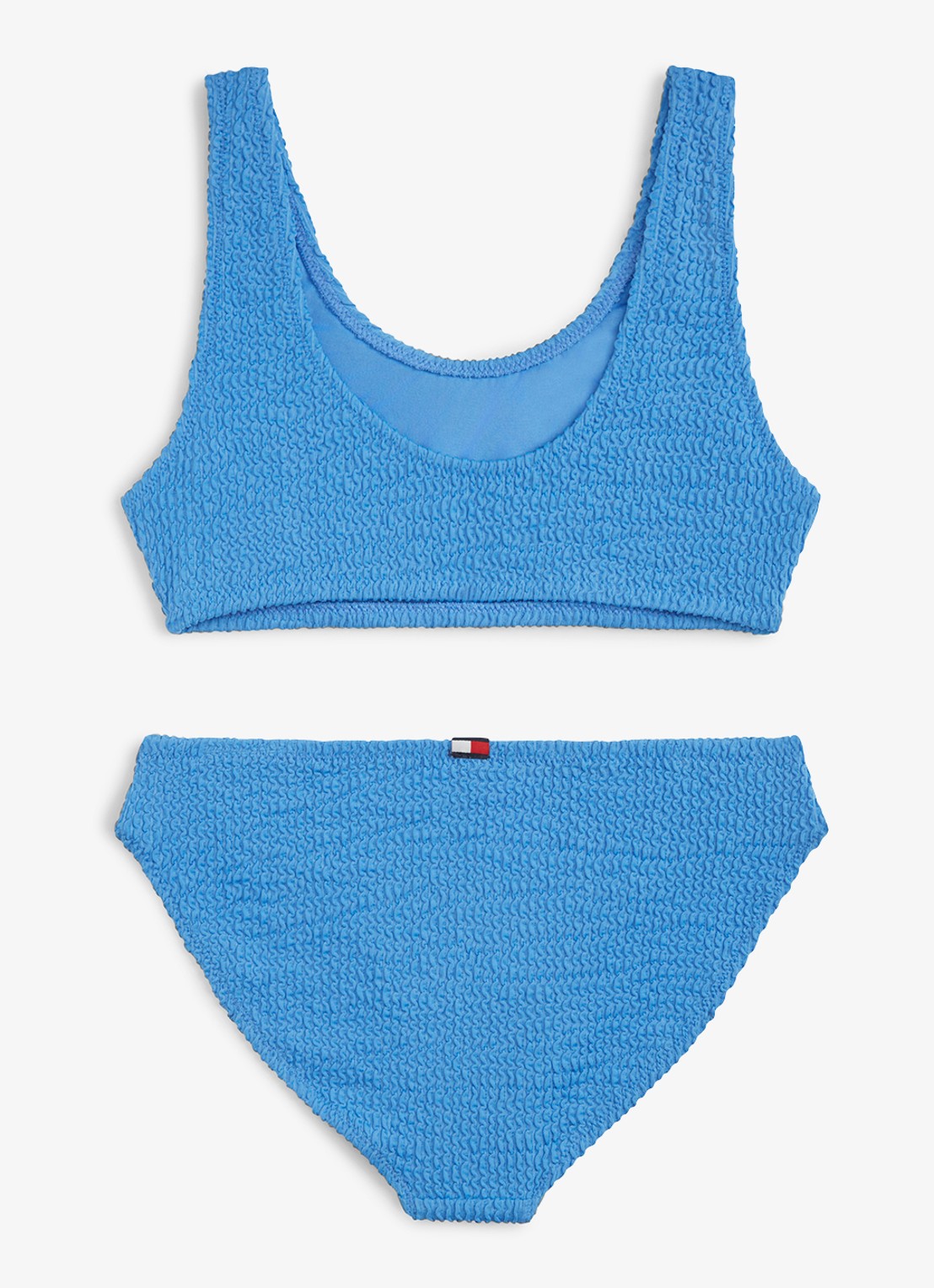 Tommy Hilfiger Bikiniset met structuur en logo - achterkant blauw
