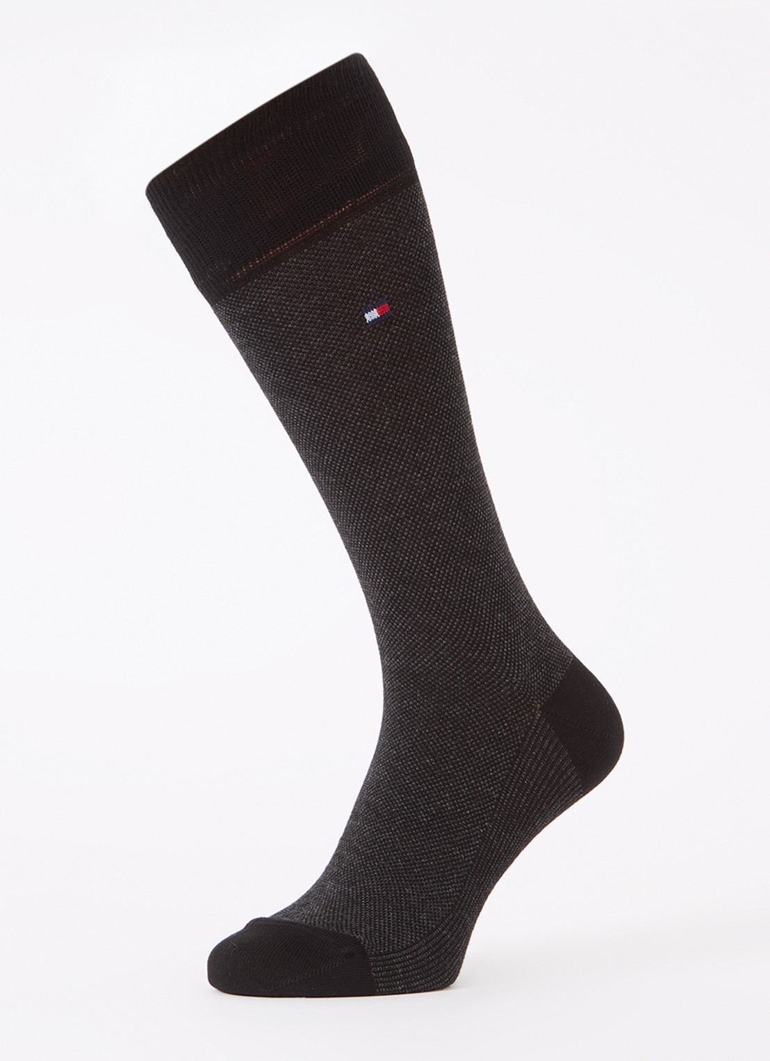 Tommy Hilfiger Birdseye sokken in 2-pack - detail zwart