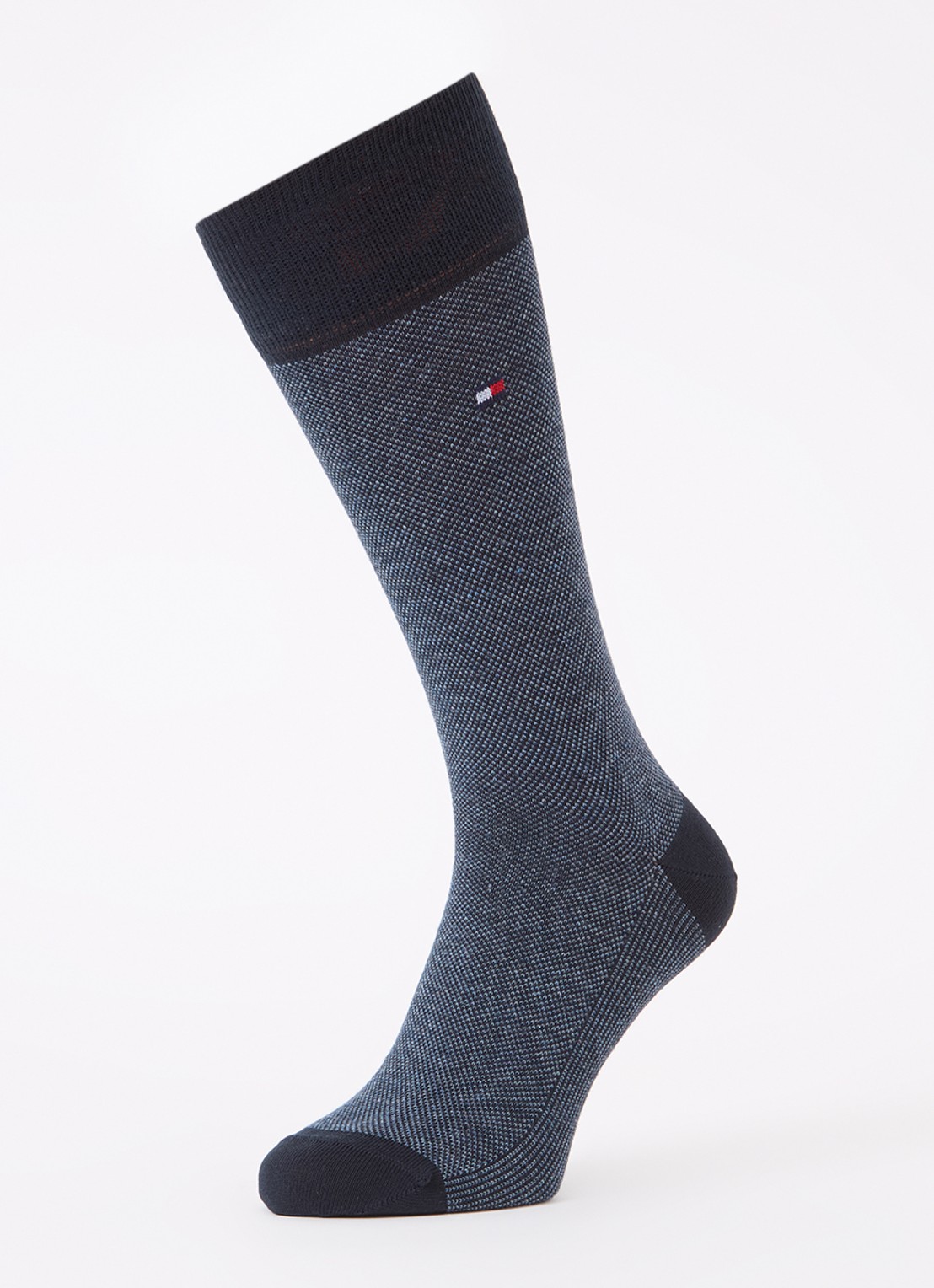 Tommy Hilfiger Birdseye sokken in 2-pack - detail donkerblauw