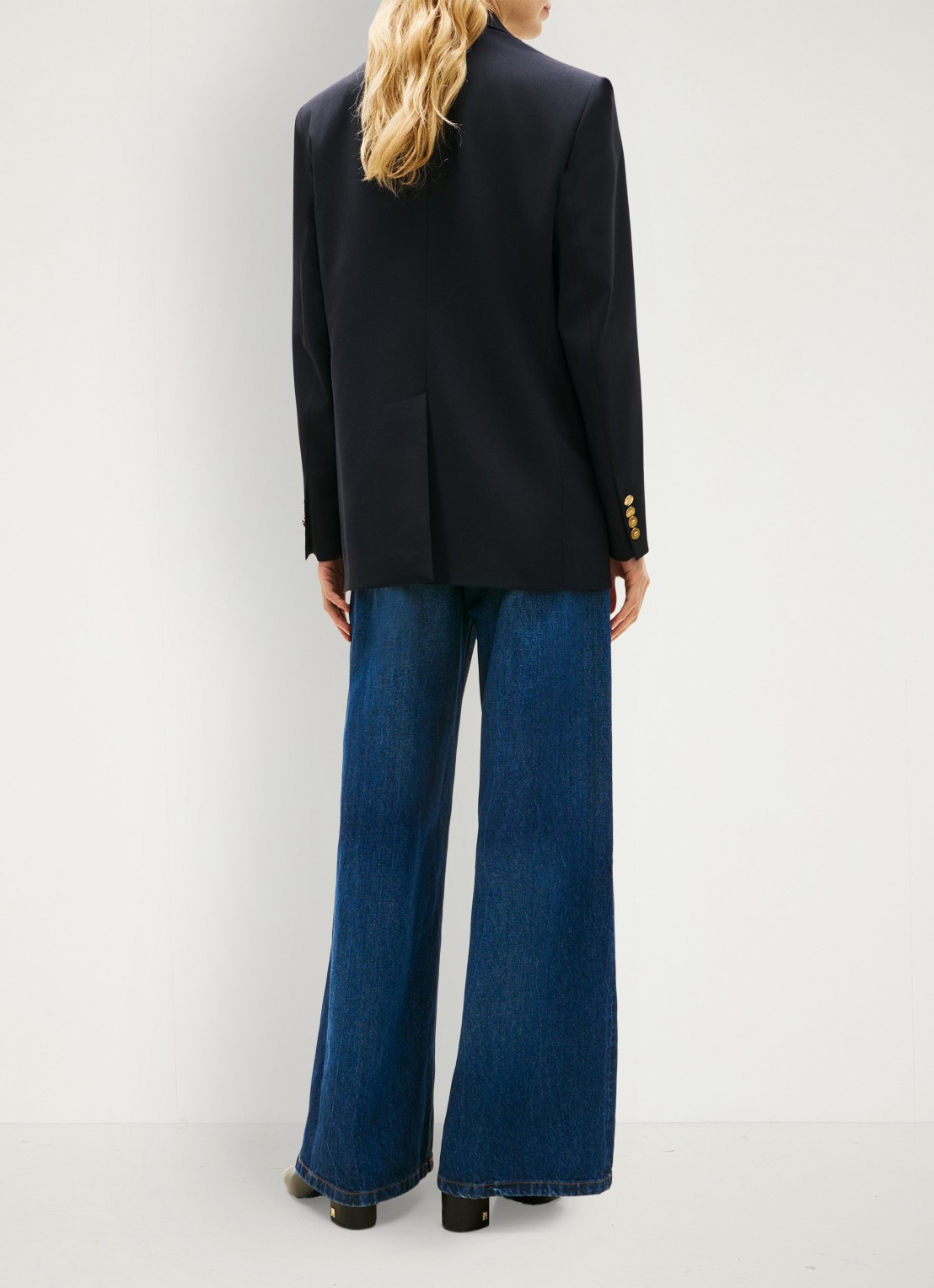 Tommy Hilfiger Blazer in wolblend - achterkant 7 donkerblauw
