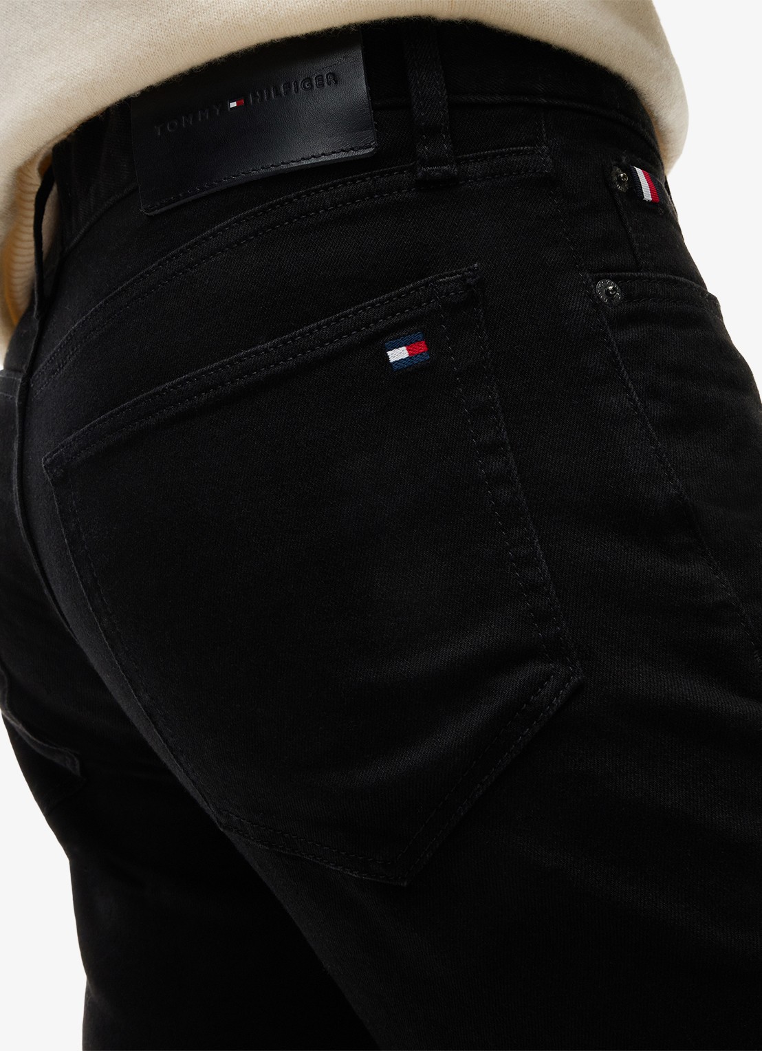 Tommy Hilfiger Bleeker slim fit jeans met gekleurde wassing - detail 3 zwart