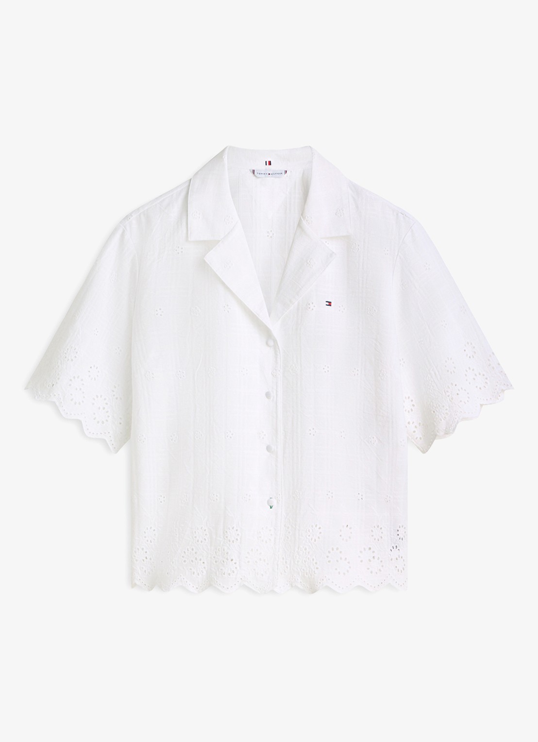 Tommy Hilfiger Blouse met borduring - voorkant 4 wit