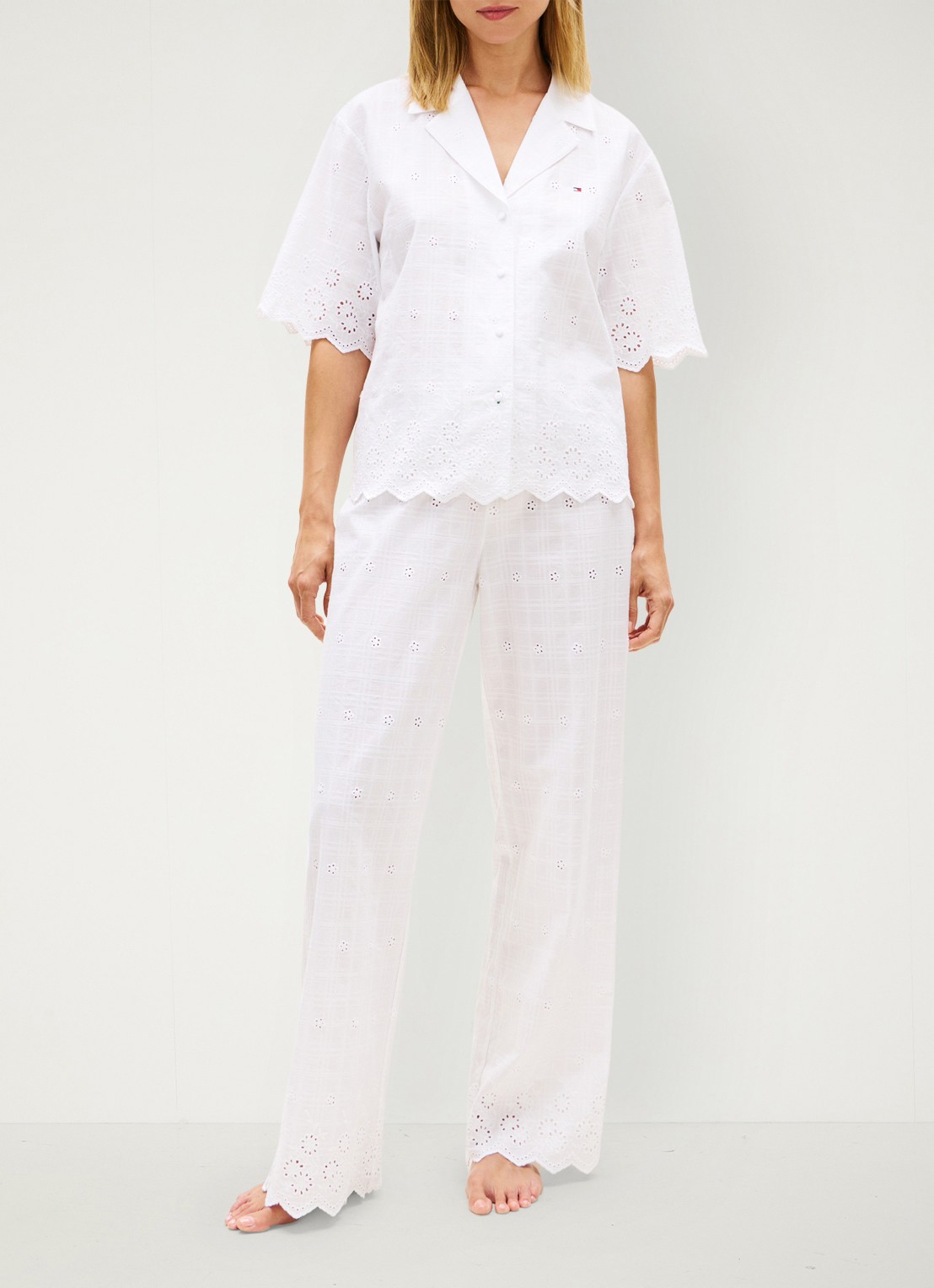 Tommy Hilfiger Blouse met borduring - voorkant 5 wit