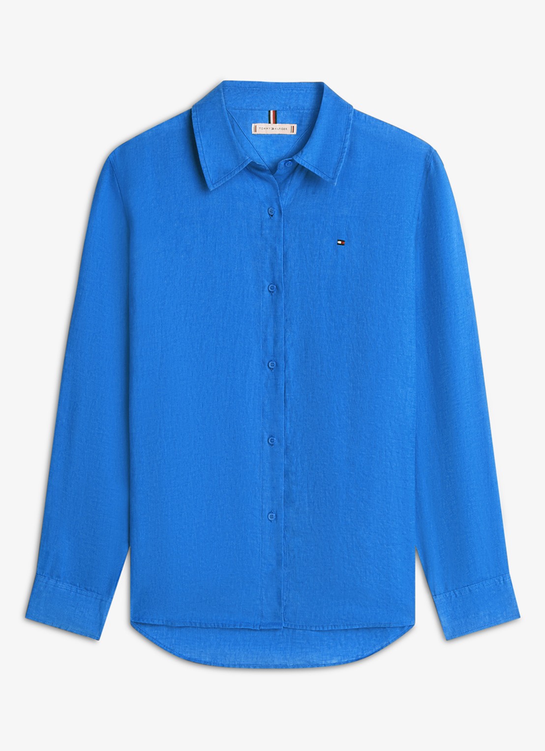 Tommy Hilfiger Blouse met grafische print - voorkant blauw